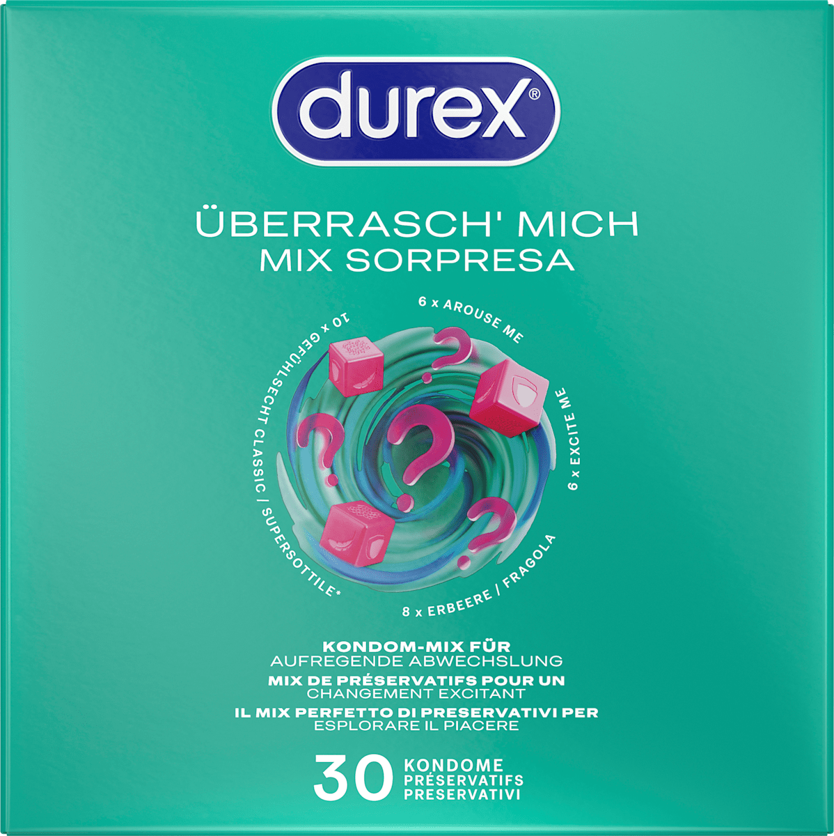 Kondome Mix Überrasch' Mich, Breite 52, 53 & 56mm Durex