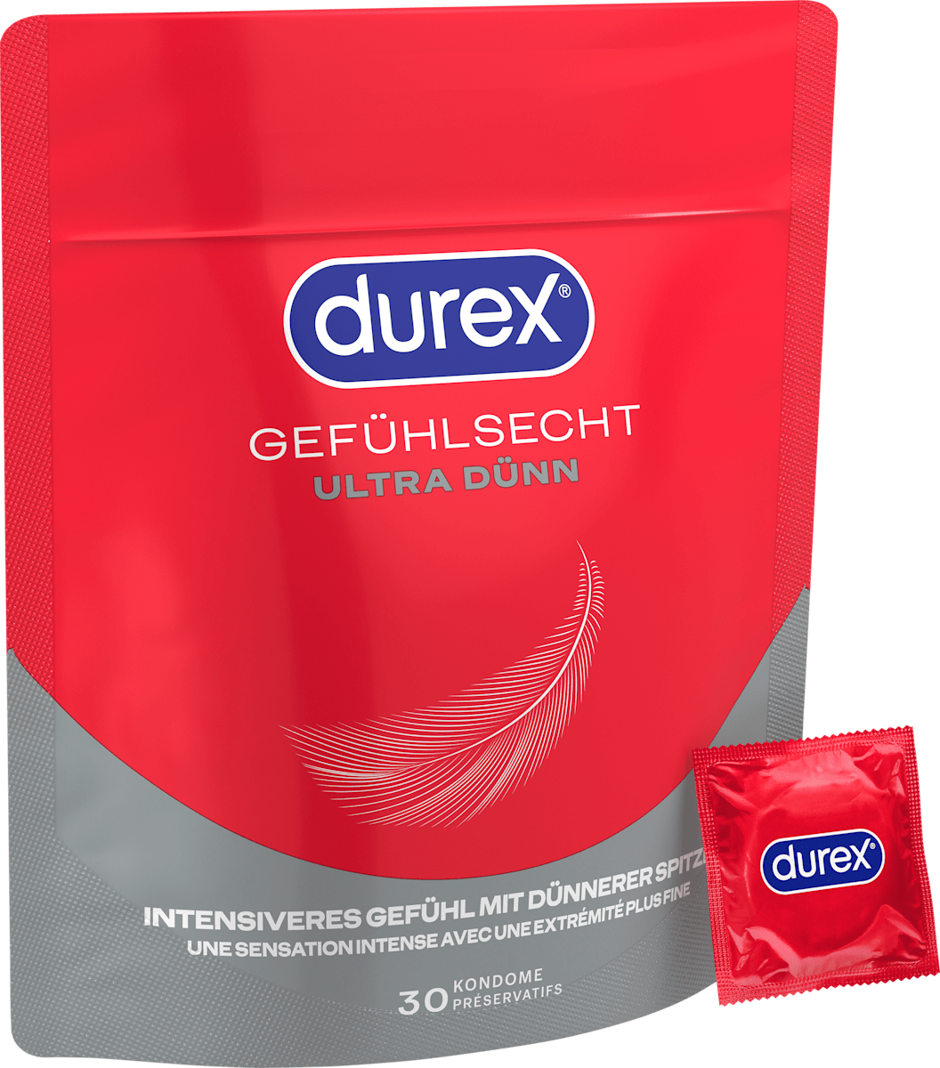 Kondome Gefühlsecht Ultra, Breite 54mm Durex