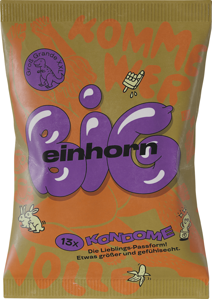 Kondome Big, Breite 57 mm einhorn